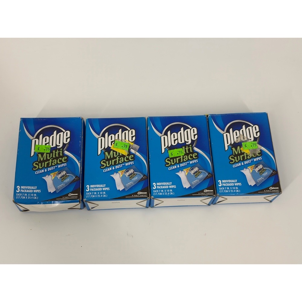 Pledge Multi Surface Clean Dust Wipes Lot of‎ 4 Boxes 12 Total Discontinued